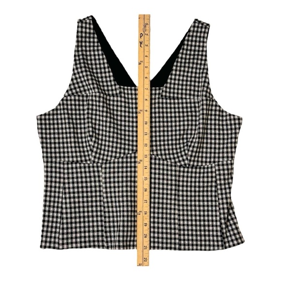 CAbi Black and White Checkered Sleeveless Top - Picture 2 of 5